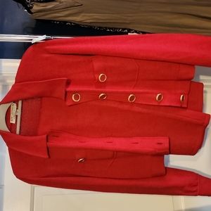 St John by Marie gray red suit